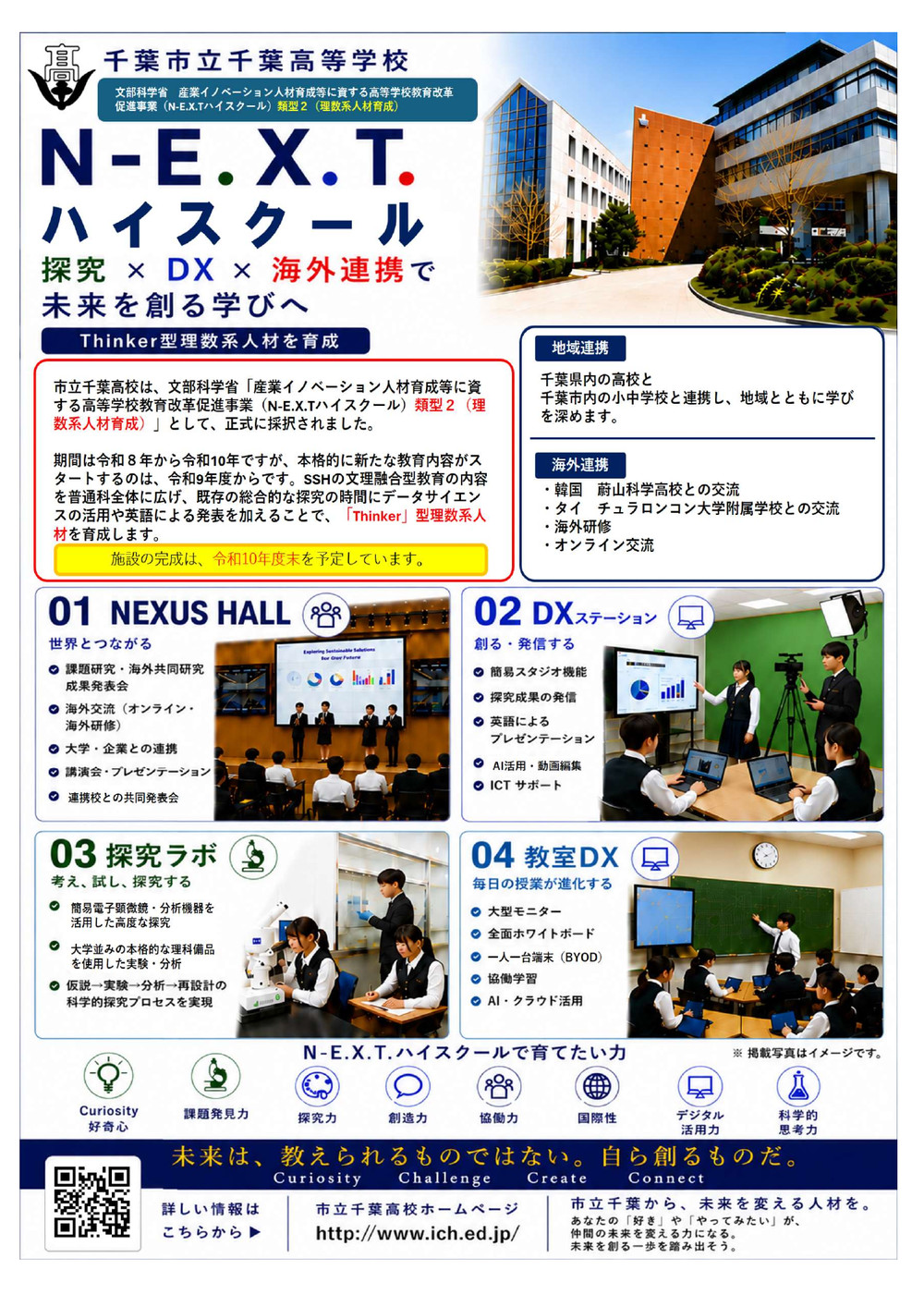 千葉市立千葉高等学校 N-E.X.T.ハイスクール案内ポスター